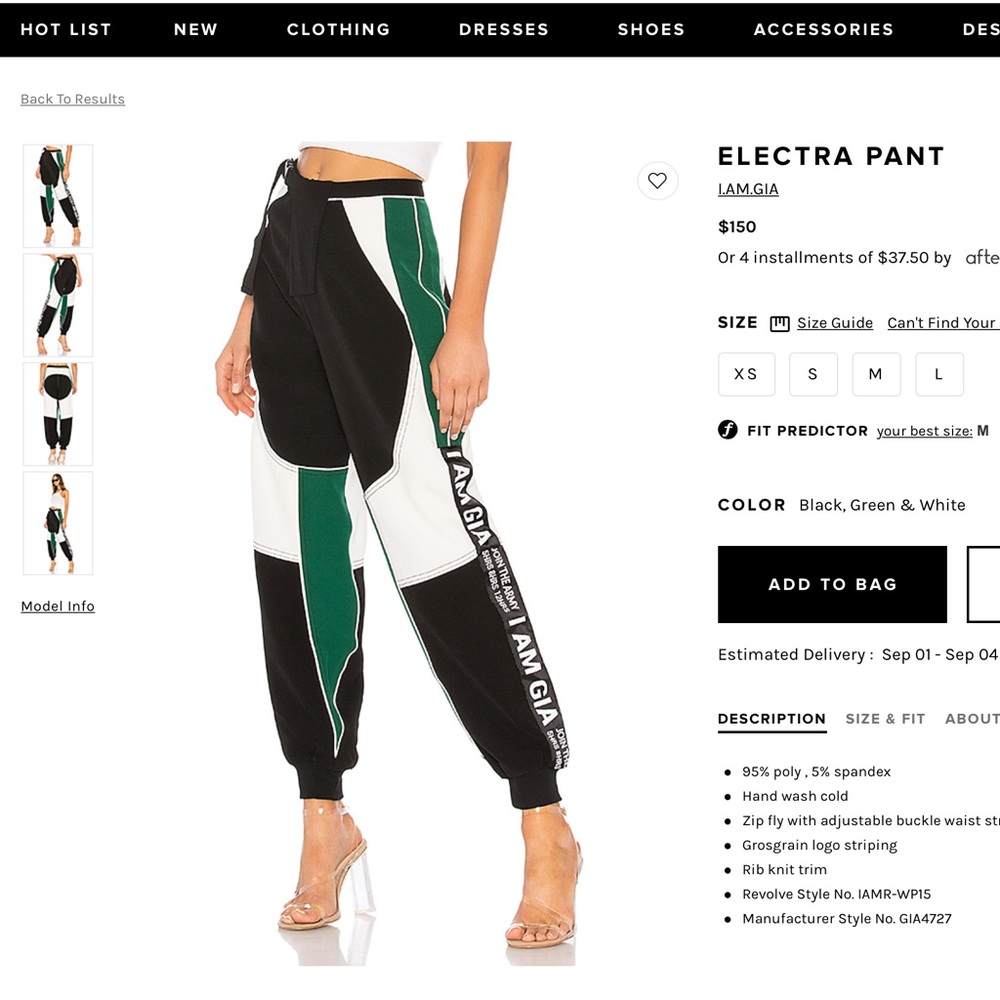 REPOSH I AM GIA ELECTRA PANTS